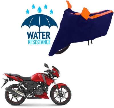 RONISH Waterproof Two Wheeler Cover for TVS(Apache RTR 160, Black, Orange)