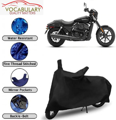 MEGA MARTZZ Two Wheeler Cover for Harley Davidson(Street 750, Black)
