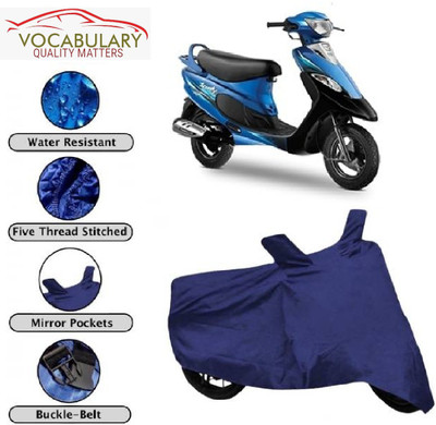 MEGA MARTZZ Two Wheeler Cover for TVS(Scooty Pep+, Blue)