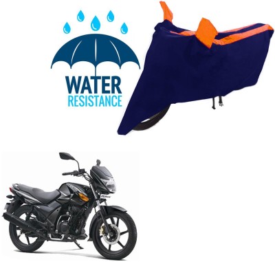 RONISH Waterproof Two Wheeler Cover for TVS(Flame DS 125, Black, Orange)