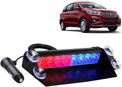Selifaur F2L211 - 8 LED High Intensity Windshield Emergency Strobe Lights || Vehicles Interior Roof Hazard Warning LED Flash Light (Blue&Red)for Ertiga 2019 Interior Light Car LED for Maruti Suzuki (12 V, 35 W)(Ertiga, Pack of 1)
