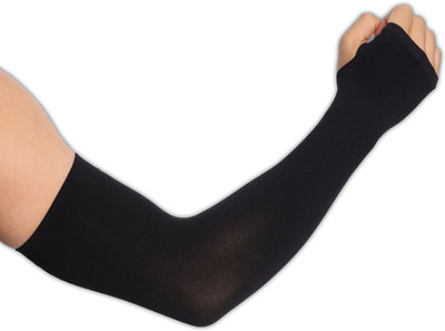 RBSOCK Nylon Arm Sleeve For Women(Free, Black)