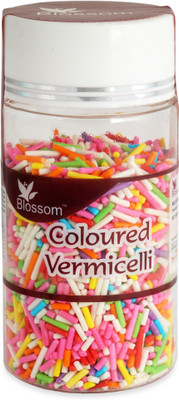 Blossom Coloured Vermicelli Sprinkles for Cake Decoration Edible Toppings for Baking Donut Cupcake Jimmies Sprinkles(200 g)