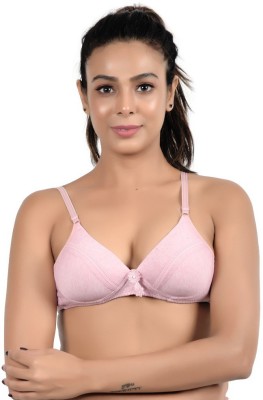 SACHIVA FASHION Women T-Shirt Lightly Padded Bra(Pink)