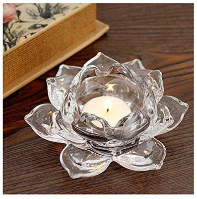 Mirakii Glass Lotus Flower Tea Light Candle Holder, Perfect for Home Decor and Festival like Christmas Eid Diwali Glass Candle Holder(Clear, Pack of 1) deal from flipkart Mirakii Glass Lotus Flower Tea Light Candle Holder, Perfect for Home Decor and Festival like Christmas Eid Diwali Glass Candle Holder(Clear, Pack of 1) deal from flipkart