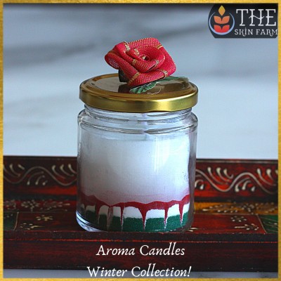 THE Skin Farm Aromo Candle Winter Collection Candle(White, Pack of 1)
