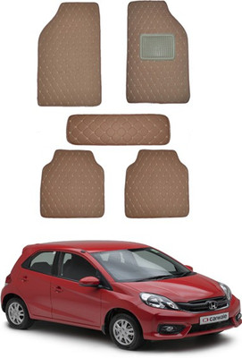 RKPSP Leatherite 5D Mat For  Universal For Car(Brown)