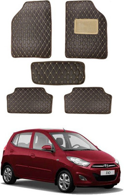 RKPSP Leatherite 5D Mat For  Hyundai i10(Brown)