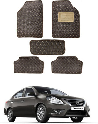 AYW Leatherite 5D Mat For  Nissan Sunny(Brown)