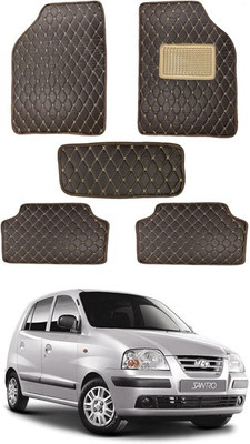 AYW Leatherite 5D Mat For  Hyundai Santro Xing(Brown)