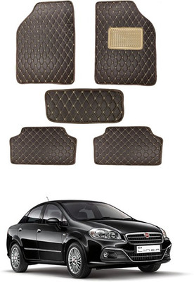 RKPSP Leatherite 5D Mat For  Universal For Car(Brown)