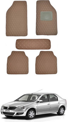 AYW Leatherite 5D Mat For  Mahindra Logan(Brown)