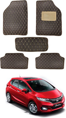 RKPSP Leatherite 5D Mat For  Hyundai Jazz(Brown)