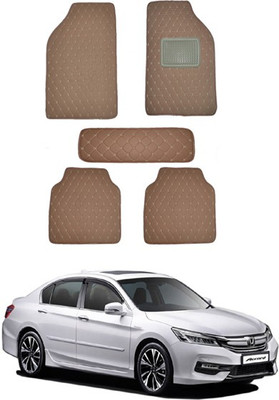 RKPSP Leatherite 5D Mat For  Honda Universal For Car(Brown)