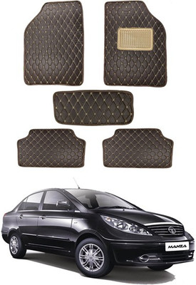 RKPSP Leatherite 5D Mat For  Universal For Car(Brown)