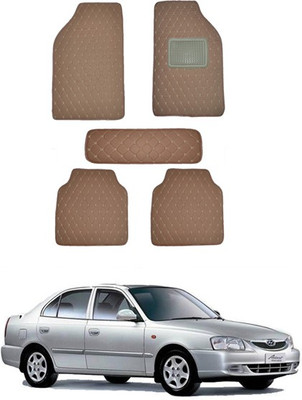 AYW Leatherite 5D Mat For  Hyundai Accent(Brown)