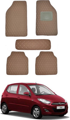 AYW Leatherite 5D Mat For  Hyundai i10(Brown)