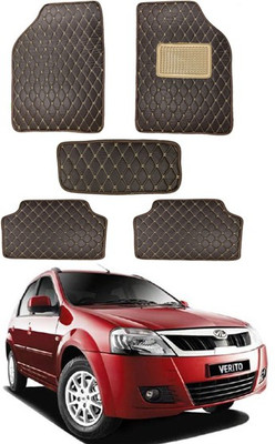 RKPSP Leatherite 5D Mat For  Mahindra Verito(Brown)