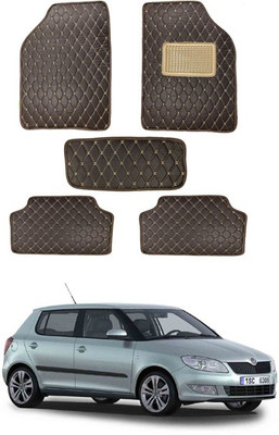 RKPSP Leatherite 5D Mat For  Fiat Fabia(Brown)