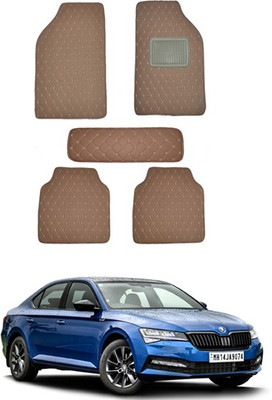 RKPSP Leatherite 5D Mat For  Universal For Car(Brown)