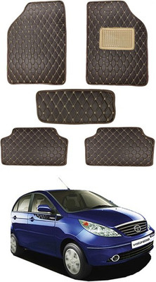 RKPSP Leatherite 5D Mat For  Tata Indica(Brown)