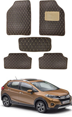 RKPSP Leatherite 5D Mat For  Honda WR-V(Brown)