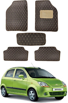 RKPSP Leatherite 5D Mat For  Chevrolet Spark(Brown)