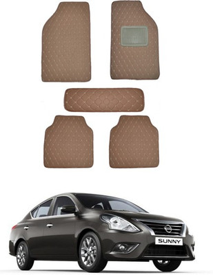 AYW Leatherite 5D Mat For  Nissan Sunny(Brown)