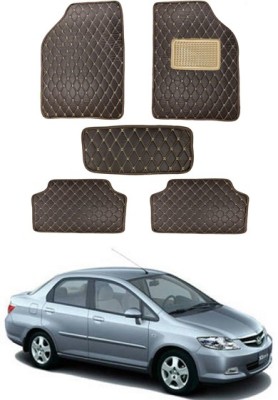 AYW Leatherite 5D Mat For  Honda City(Brown)