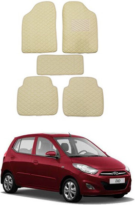 AYW Leatherite 5D Mat For  Hyundai i10(Beige)
