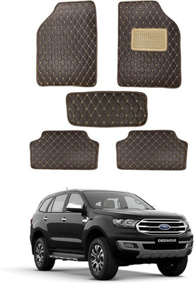 RKPSP Leatherite 5D Mat For  Universal For Car(Brown)
