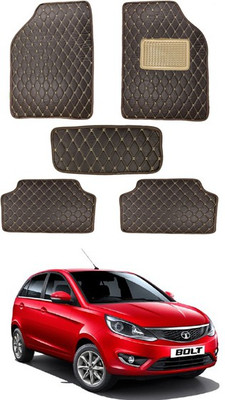 AYW Leatherite 5D Mat For  Tata Bolt(Brown)