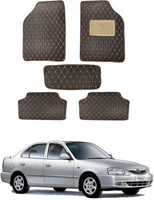 RKPSP Leatherite 5D Mat For  Hyundai Accent(Brown)