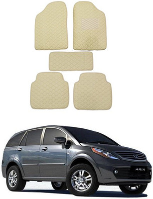 RKPSP Leatherite 5D Mat For  Universal For Car(Beige)