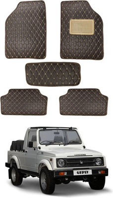 RKPSP Leatherite 5D Mat For  Universal For Car(Brown)