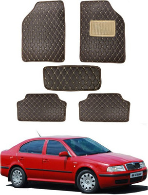RKPSP Leatherite 5D Mat For  Skoda Octavia(Brown)