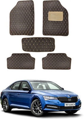 MATIES Leatherite Standard Mat For  Universal For Car(Brown)