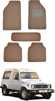 RKPSP Leatherite 5D Mat For  Universal For Car(Brown)