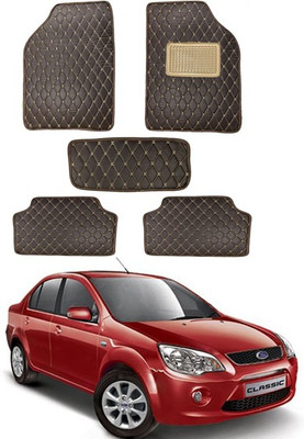 RKPSP Leatherite 5D Mat For  Fiat Classic(Brown)