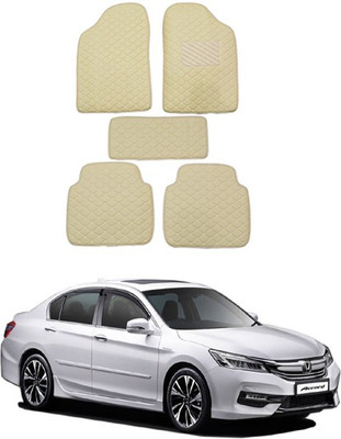 RKPSP Leatherite 5D Mat For  Honda Universal For Car(Beige)