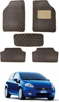 AYW Leatherite 5D Mat For  Fiat Grand Punto(Brown)