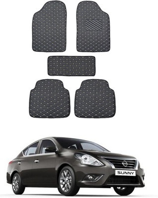 RKPSP Leatherite 5D Mat For  Nissan Sunny(Black)