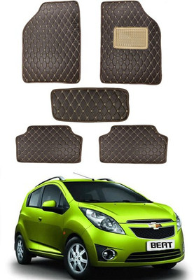 RKPSP Leatherite 5D Mat For  Chevrolet Beat(Brown)