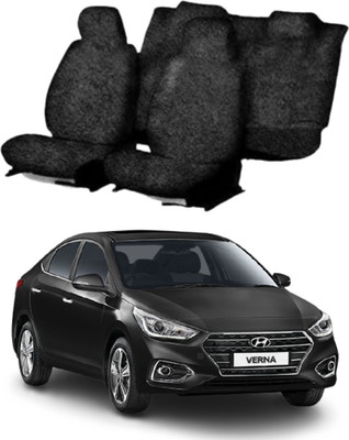Chiefride Cotton Car Seat Cover For Hyundai Verna(All Detachable Headrest, 5 Seater, 2 Back Seat Head Rests)