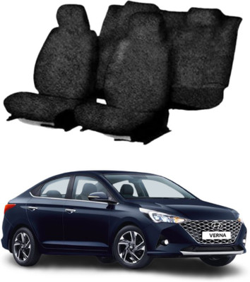 Chiefride Cotton Car Seat Cover For Hyundai Verna Fluidic(All Detachable Headrest, 5 Seater, 2 Back Seat Head Rests)