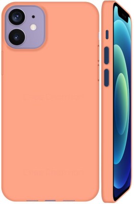 CASE CREATION Back Cover for Apple iPhone 12 Pro 2020 Soft Back Case Fashion Velvet Cover(Orange, Shock Proof, Silicon, Pack of: 1)