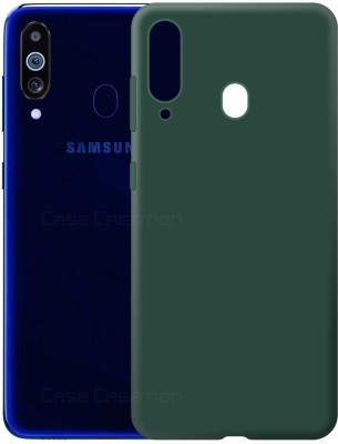 CASE CREATION Back Cover for Samsung Galaxy M40 2019 Liquid Silicon OG Premium Case Cover(Green, Shock Proof, Silicon, Pack of: 1)
