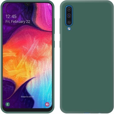 CASE CREATION Back Cover for Samsung Galaxy A50 2019 Soft Back Case Fashion Velvet Cover(Green, Shock Proof, Silicon, Pack of: 1)