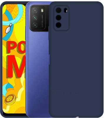 CASE CREATION Back Cover for New Xiaomi POCO M3 (2020) Solid Colorful Premium Feel Matte Finish(Blue, Grip Case, Pack of: 1)
