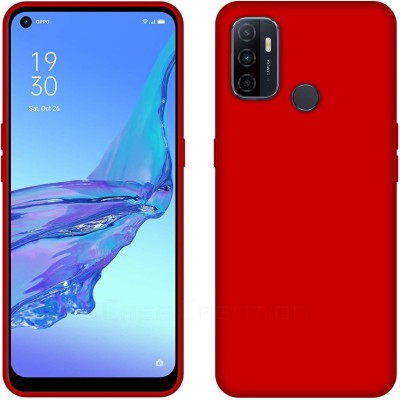 CASE CREATION Back Cover for Oppo A53 (2019) Soft Back Case Fashion Velvet Cover(Red, Dual Protection, Silicon, Pack of: 1)